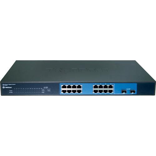 TRENDnet 16-Port Gigabit Web Smart Switch with 2 TEG-160WS, TRENDnet, 16-Port, Gigabit, Web, Smart, Switch, with, 2, TEG-160WS,