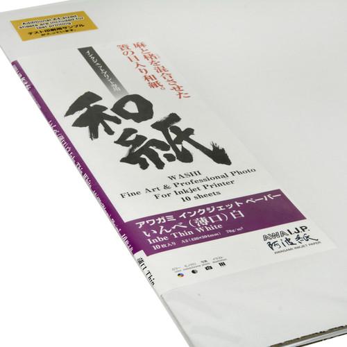 Awagami Factory Inbe Thin White Fine-Art Inkjet Paper 220611200, Awagami, Factory, Inbe, Thin, White, Fine-Art, Inkjet, Paper, 220611200