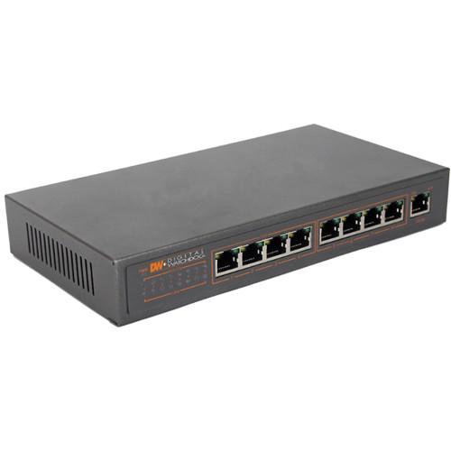 Digital Watchdog DW-POE8 8-Port PoE CAT5 Ethernet Switch DW-POE8