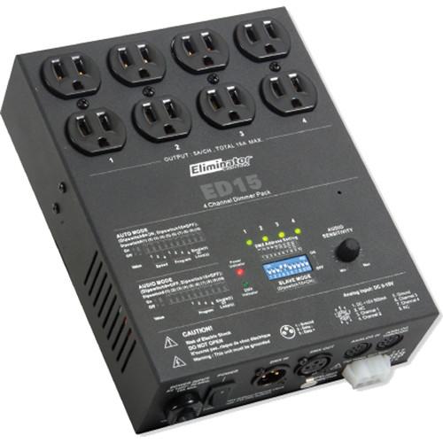 Eliminator Lighting  ED-15 4-Channel Dimmer ED15, Eliminator, Lighting, ED-15, 4-Channel, Dimmer, ED15, Video