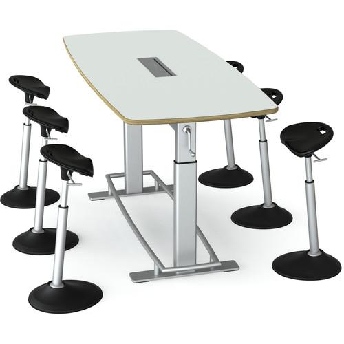 Focal Upright Furniture Confluence 6 Table and CBN-2000-WH-BK, Focal, Upright, Furniture, Confluence, 6, Table, CBN-2000-WH-BK