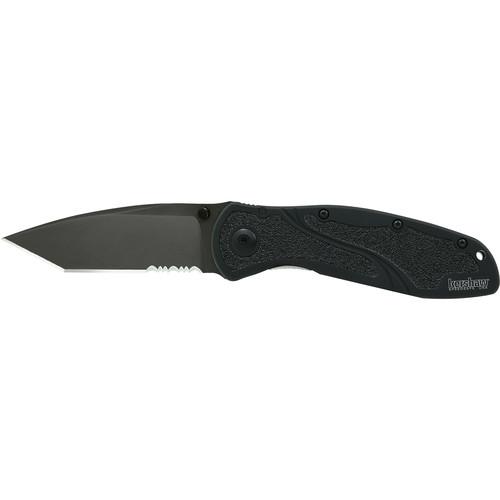 KERSHAW Blur Folding Knife (Serrated Tanto, Black) 1670TBLKST