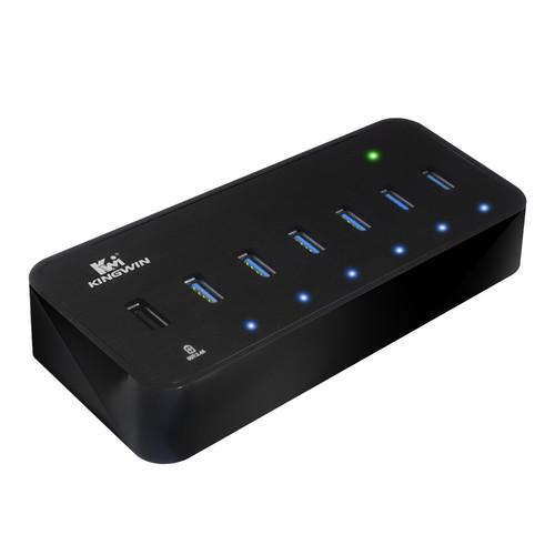 Kingwin 6-Port SuperSpeed USB 3.0 Hub with Charging Port KWZ-EC7