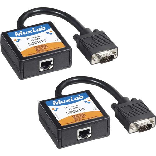 MuxLab 500010-14-PK VGA over CAT5 Balun Extender Kit, MuxLab, 500010-14-PK, VGA, over, CAT5, Balun, Extender, Kit