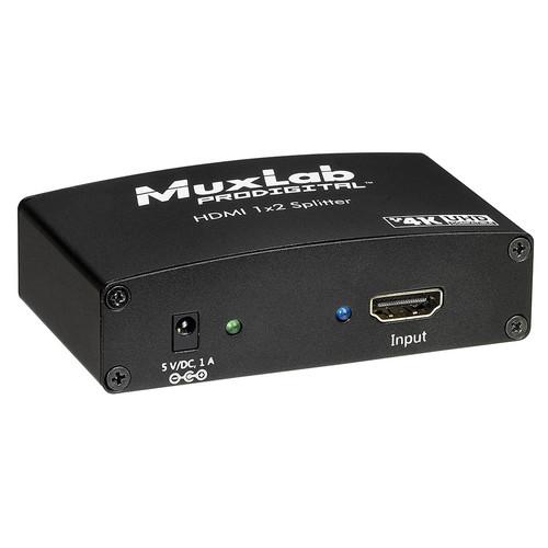 MuxLab  HDMI 1x2 UHD-4K Splitter 500423, MuxLab, HDMI, 1x2, UHD-4K, Splitter, 500423, Video