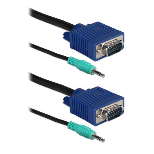 QVS Premium Tri-Shield VGA HD15 & 3.5mm Stereo CC388A1-35, QVS, Premium, Tri-Shield, VGA, HD15, &, 3.5mm, Stereo, CC388A1-35