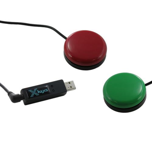 X-keys USB 3 Switch Interface with Red and Green XK-1304-OGR-BU