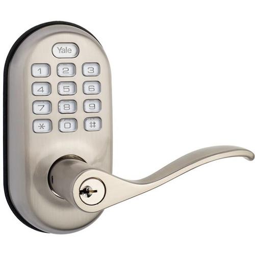 Yale YRL210 Push-Button Keyless Entry Lever Lock YRL210-NR-619, Yale, YRL210, Push-Button, Keyless, Entry, Lever, Lock, YRL210-NR-619