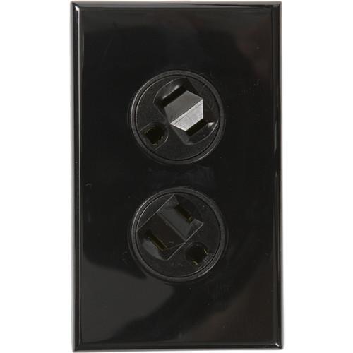 360 Electrical Rotating Duplex Outlet (Black) 36014-B