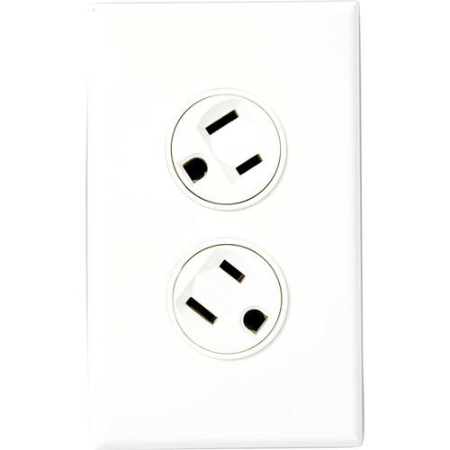 360 Electrical Rotating Duplex Outlet (White) 36010-W
