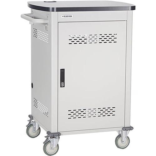 Black Box Adjustable-Shelf 30-Slot Charging Cart UCCSM-10-30HP, Black, Box, Adjustable-Shelf, 30-Slot, Charging, Cart, UCCSM-10-30HP