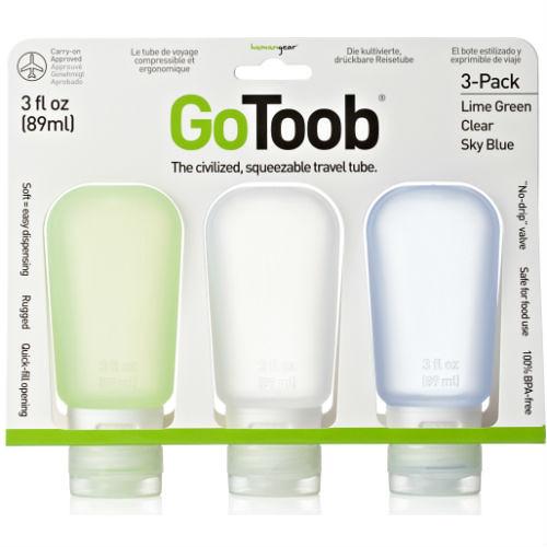 HUMANGEAR GoToob 3-Pack 3 oz Squeezable Travel Tubes HG-0187