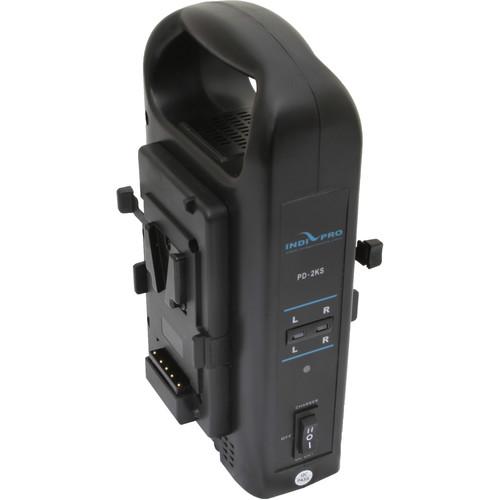IndiPRO Tools V-Mount Dual Battery Charger with XLR Output, IndiPRO, Tools, V-Mount, Dual, Battery, Charger, with, XLR, Output