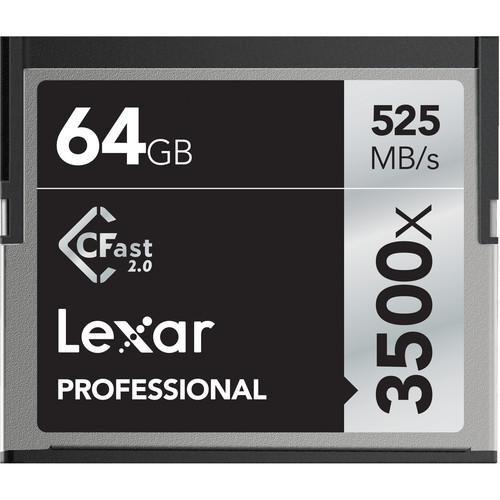 Lexar 64GB Professional 3500x CFast 2.0 Memory LC64GCRBNA3500