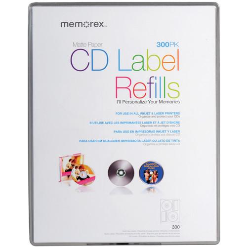 Memorex  White Matte CD Labels (300 Pack) 00403, Memorex, White, Matte, CD, Labels, 300, Pack, 00403, Video