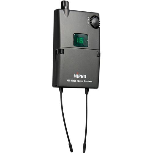 MIPRO UHF 16-Channel Stereo Bodypack Receiver MI-808R (6B), MIPRO, UHF, 16-Channel, Stereo, Bodypack, Receiver, MI-808R, 6B,