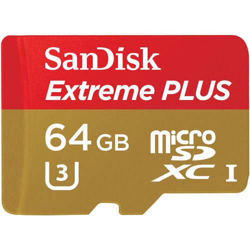 SanDisk 64GB Extreme Plus UHS-I microSDXC SDSQXSG-064G-ANCMA