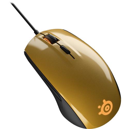 SteelSeries Rival 100 Optical Gaming Mouse (Alchemy Gold) 62336