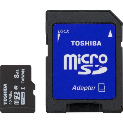 Toshiba 8GB UHS-I microSDHC Memory Card (Class 10) PFM008U-2DCK, Toshiba, 8GB, UHS-I, microSDHC, Memory, Card, Class, 10, PFM008U-2DCK