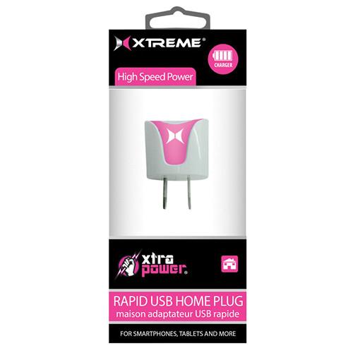 Xtreme Cables 1-Port 1A USB Home Charger (Pink) 88542