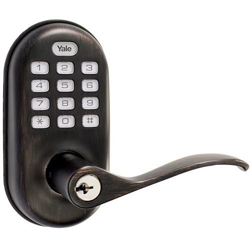 Yale Push Button Lever Standalone (Bright Brass) YRL210NCR605