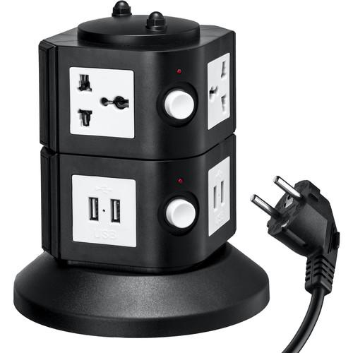 Yubi Power Power Tower with 4 Surge-Protected TOW-2L-EU
