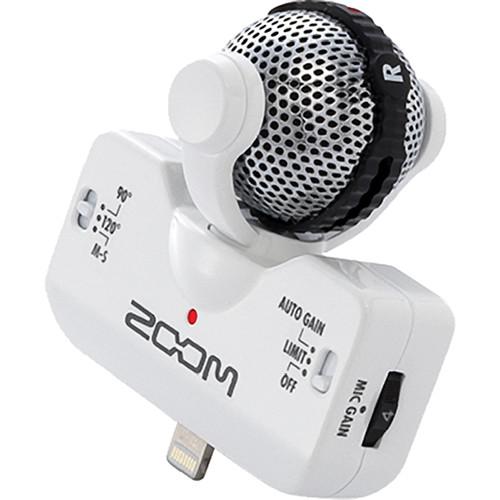 Zoom iQ5 Stereo Microphone for iOS Devices with Lightning ZIQ5W, Zoom, iQ5, Stereo, Microphone, iOS, Devices, with, Lightning, ZIQ5W