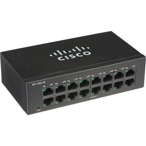 Cisco SF110D 110 Series 16-Port Unmanaged Network SF110D-16-NA