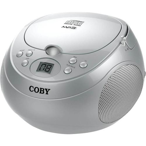 Coby MPCD-170 Portable Boombox (Silver) MPCD-170-SLV