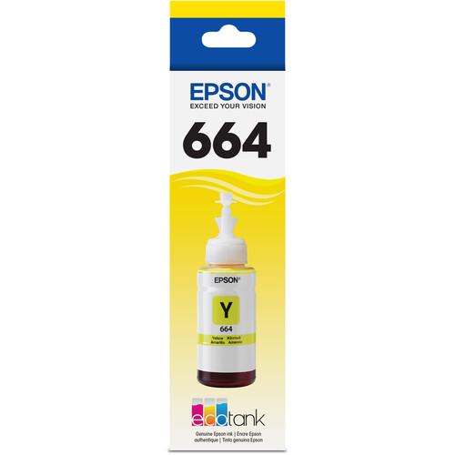 Epson T664 Yellow Ink Bottle with Sensormatic T664420-S