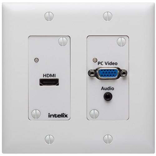 Intelix HDMI/VGA Auto-Switching Two-Gang Wall Plate ASW-WP-BSTK