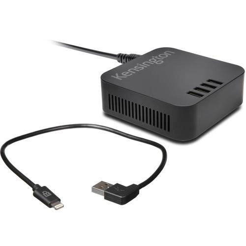 Kensington 48W 4-Port USB Charger with Lightning Cable K97441US