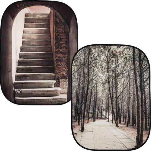 Lastolite 5x7 Perspective Background (Steps/Trees) LL LB5740, Lastolite, 5x7, Perspective, Background, Steps/Trees, LL, LB5740,