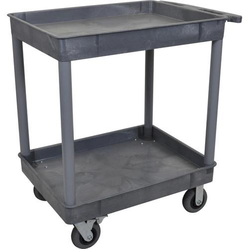 Luxor Large Tub Cart with Two Shelves and Four 6