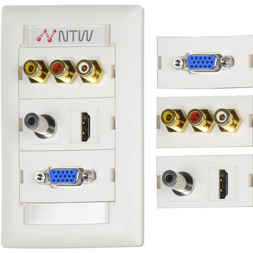 NTW Customizable UniMedia Wall Plate NUNC-V35HKR3