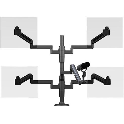 O.C. White Ultima Quad Monitor Arm & Microphone SMS-LD-4-ULP, O.C., White, Ultima, Quad, Monitor, Arm, &, Microphone, SMS-LD-4-ULP