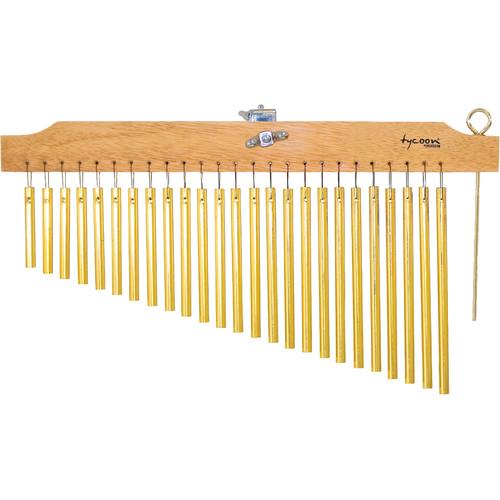 Tycoon Percussion 25 Gold Bar Chimes on Natural Finish TIM-25GN