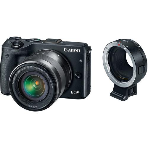 Canon EOS M3 Mirrorless Digital Camera with 18-55mm Lens, Lens, Canon, EOS, M3, Mirrorless, Digital, Camera, with, 18-55mm, Lens, Lens