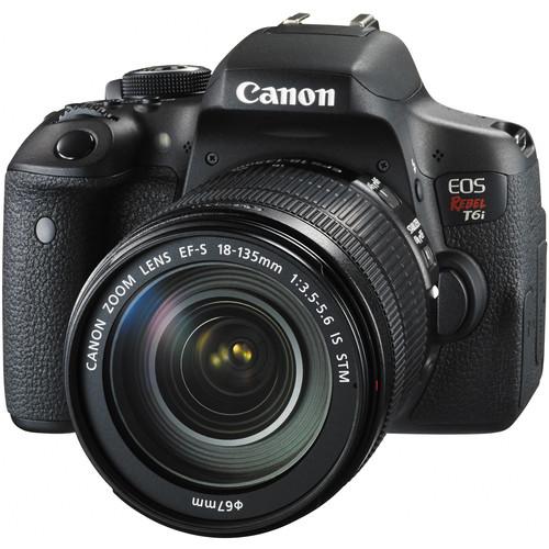 Canon EOS Rebel T6i DSLR Camera with 18-135mm and 55-250mm