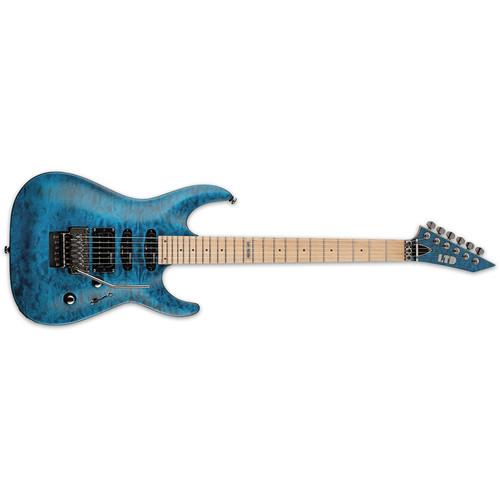 ESP LTD MH-103QM Electric Guitar (See Thru Blue) LMH103QMSTB, ESP, LTD, MH-103QM, Electric, Guitar, See, Thru, Blue, LMH103QMSTB,