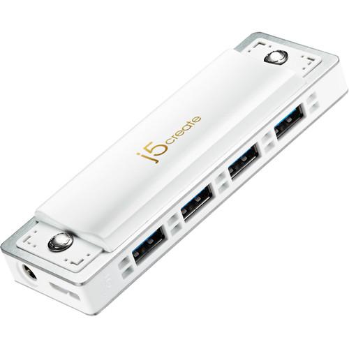 j5create JUH345 USB 3.0 4-Port Harmonica Hub (White) JUH345WE