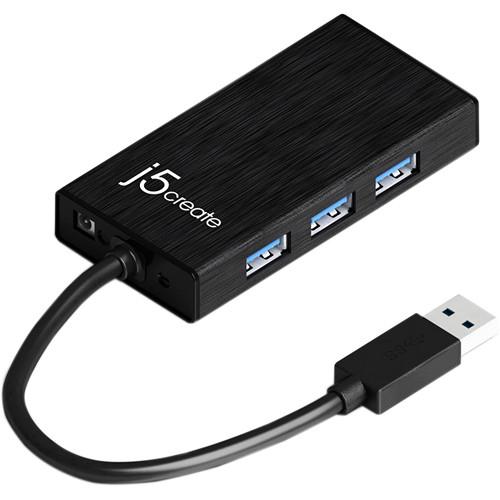 j5create JUH470 USB 3.0 Gigabit Ethernet & 3-Port Hub JUH470, j5create, JUH470, USB, 3.0, Gigabit, Ethernet, &, 3-Port, Hub, JUH470