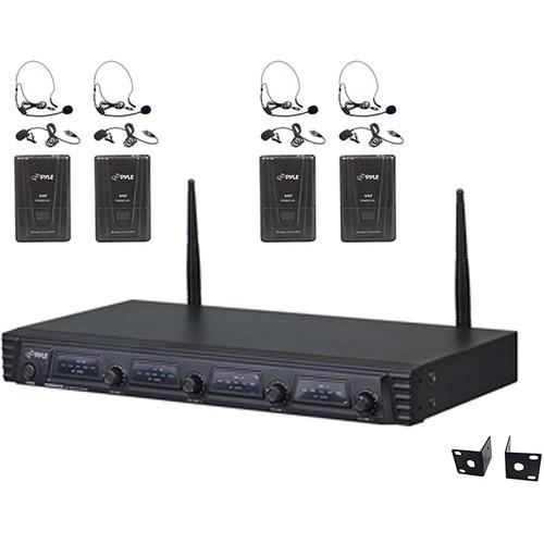 Pyle Pro PDWM4560 Wireless UHF Quad Channel System PDWM4560, Pyle, Pro, PDWM4560, Wireless, UHF, Quad, Channel, System, PDWM4560,