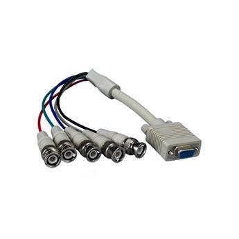 Tera Grand 15-Pin Sub-D Female to 5 BNC Male VGA VGA-HD15FBM5-01