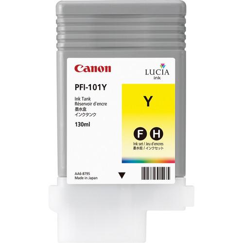 Canon  PFI-101Y Yellow Ink Tank (130 ml) 0886B001, Canon, PFI-101Y, Yellow, Ink, Tank, 130, ml, 0886B001, Video