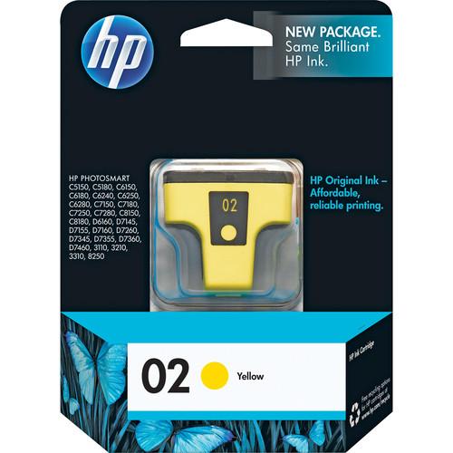 HP HP 02 Yellow Inkjet Print Cartridge (6ml) C8773WN#140, HP, HP, 02, Yellow, Inkjet, Print, Cartridge, 6ml, C8773WN#140,