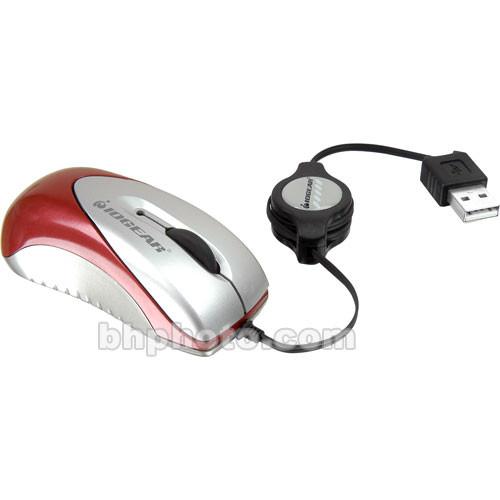 IOGEAR USB Optical Mini Mouse with Retractable Cable GME222A, IOGEAR, USB, Optical, Mini, Mouse, with, Retractable, Cable, GME222A,