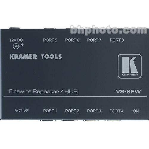 Kramer VS8FW 8-Port FireWire-400 Repeater/Hub VS-8FW, Kramer, VS8FW, 8-Port, FireWire-400, Repeater/Hub, VS-8FW,
