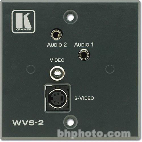 Kramer WVS-2 S-Video and Stereo Audio Wall Plate WVS-2, Kramer, WVS-2, S-Video, Stereo, Audio, Wall, Plate, WVS-2,