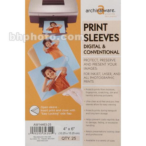 Lineco Archivalware Polypropylene Sleeve - 4 x AW14463-25